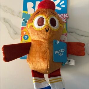 NWT Bark Box Dog Toy 9” The Snack Pack Peanut Goober B. Nutty